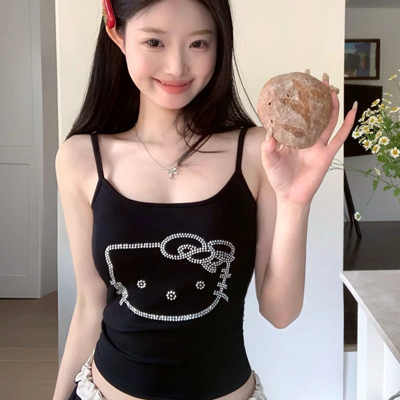 猫蒂门吊带可爱减龄风背心女夏季外穿女装打底无袖上衣吊带背心