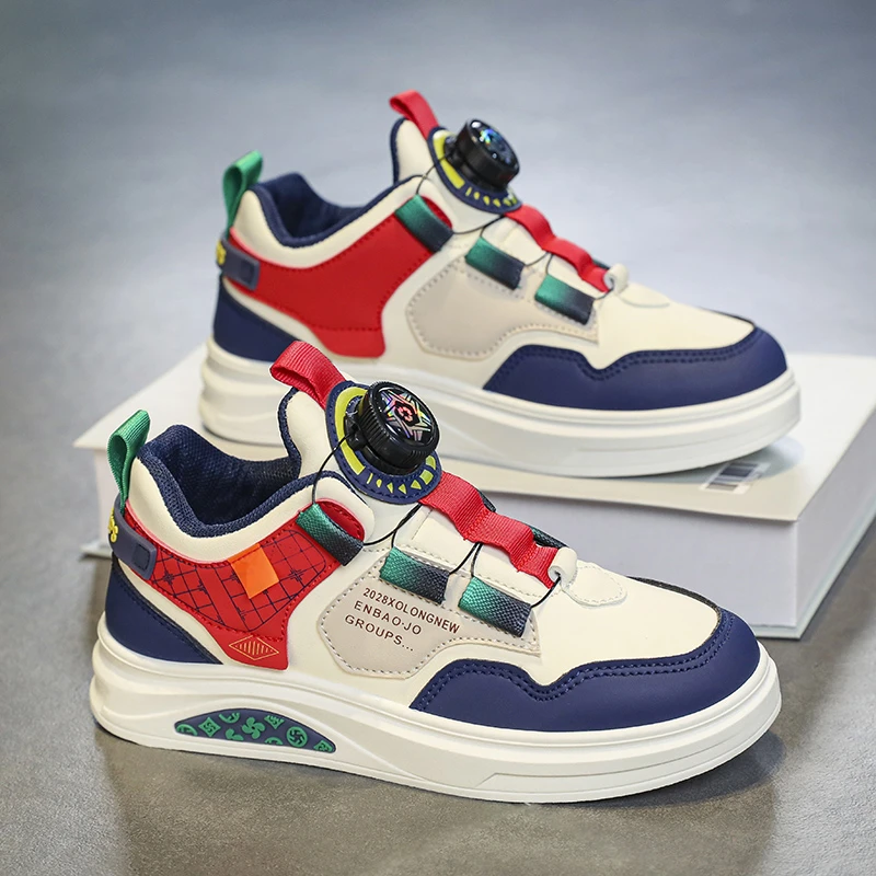 安踏流行冬鞋男童鞋春季新款儿童鞋子运动鞋皮面鞋中大童男孩板鞋