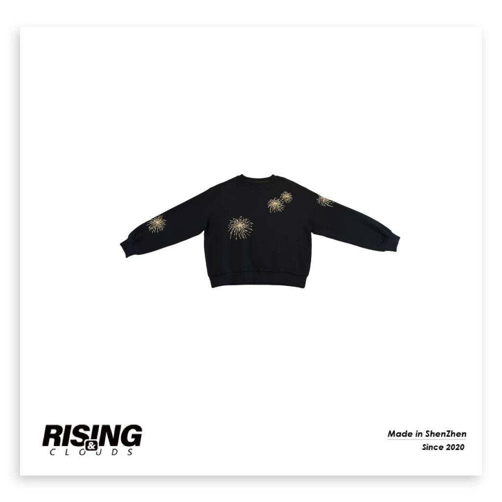 RISING&CLOUDS【小法】深圳南油流浪丹宁舒适百搭烟花卫衣090089GT