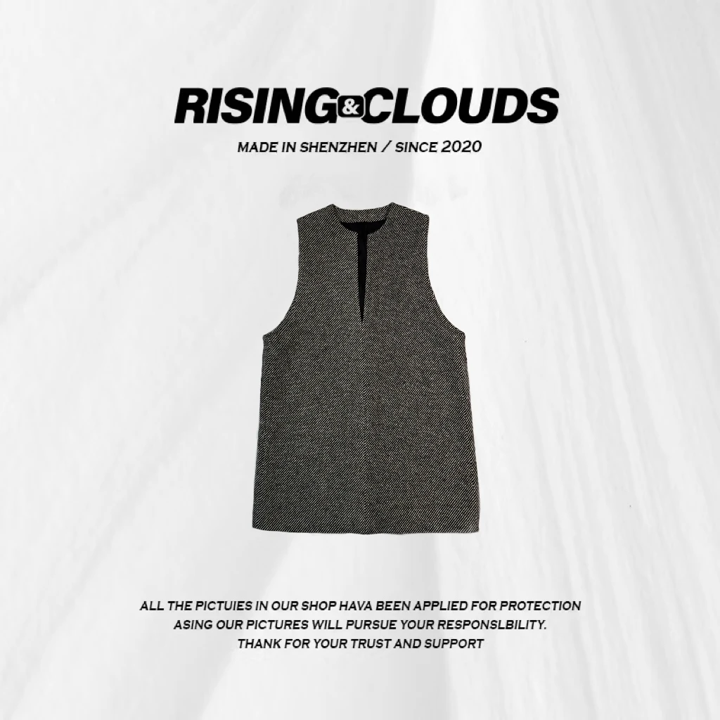 RISING&CLOUDS小法【优雅弧度】深圳南油设计款大V领连衣裙120211GT