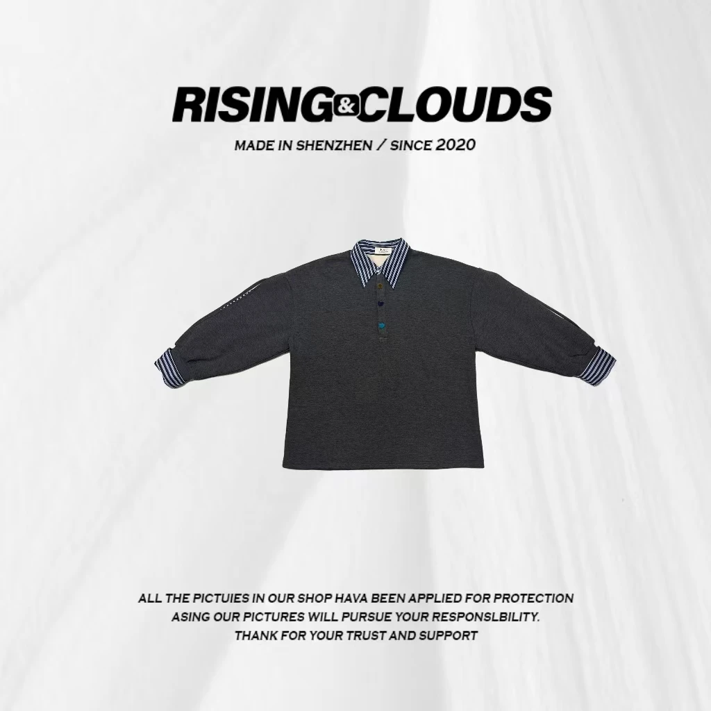 RISING&CLOUDS小法【南风知意】深圳南油显瘦假两件卫衣110250GT