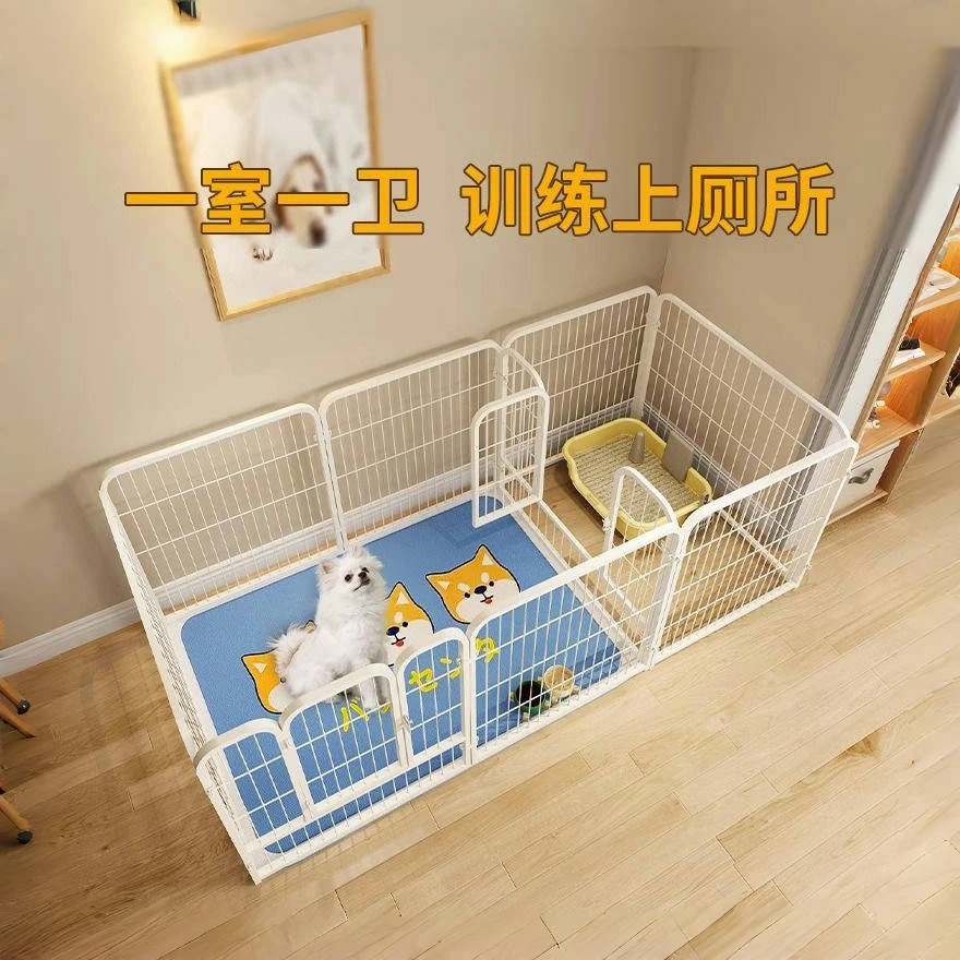 狗笼子狗围栏家用室内中大型犬狗笼子宠物栅栏自由组合带隔离门