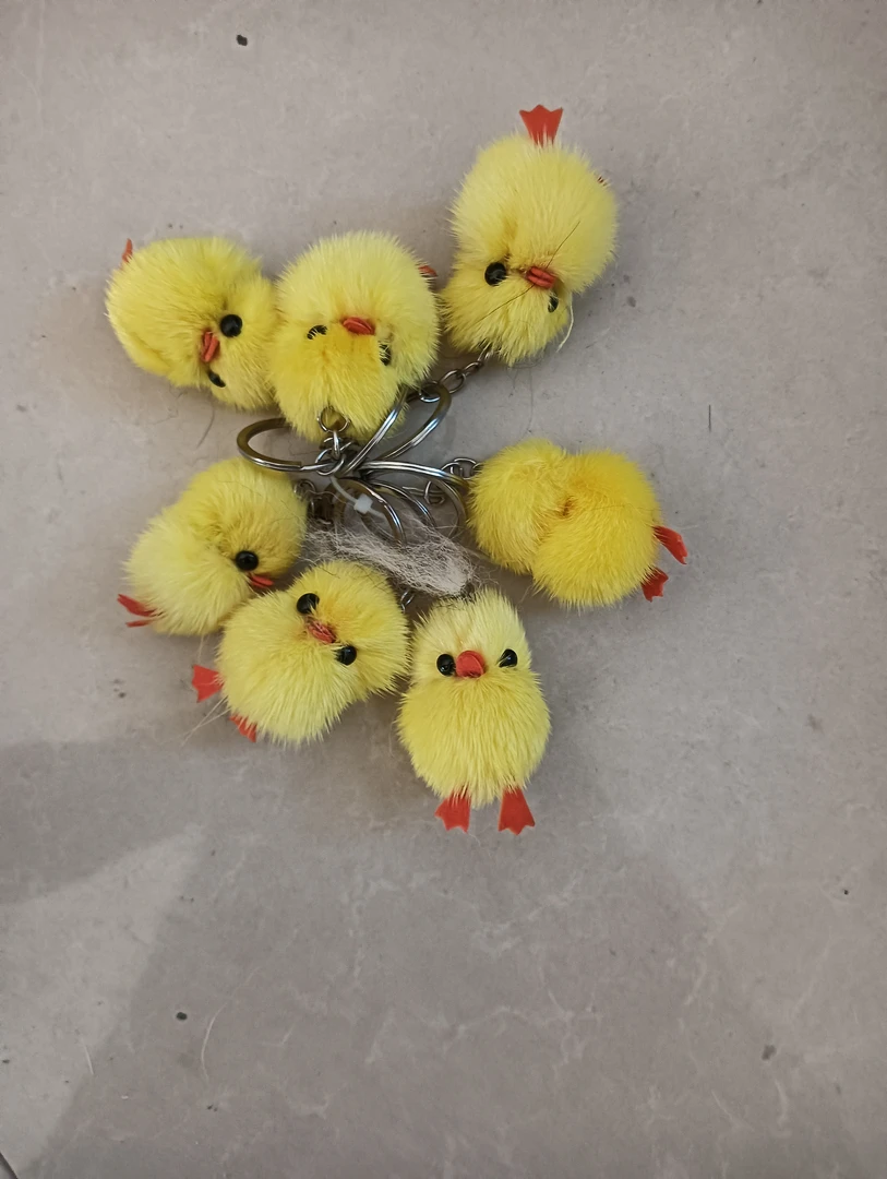 毛绒小黄鸭手机钥匙包包挂件