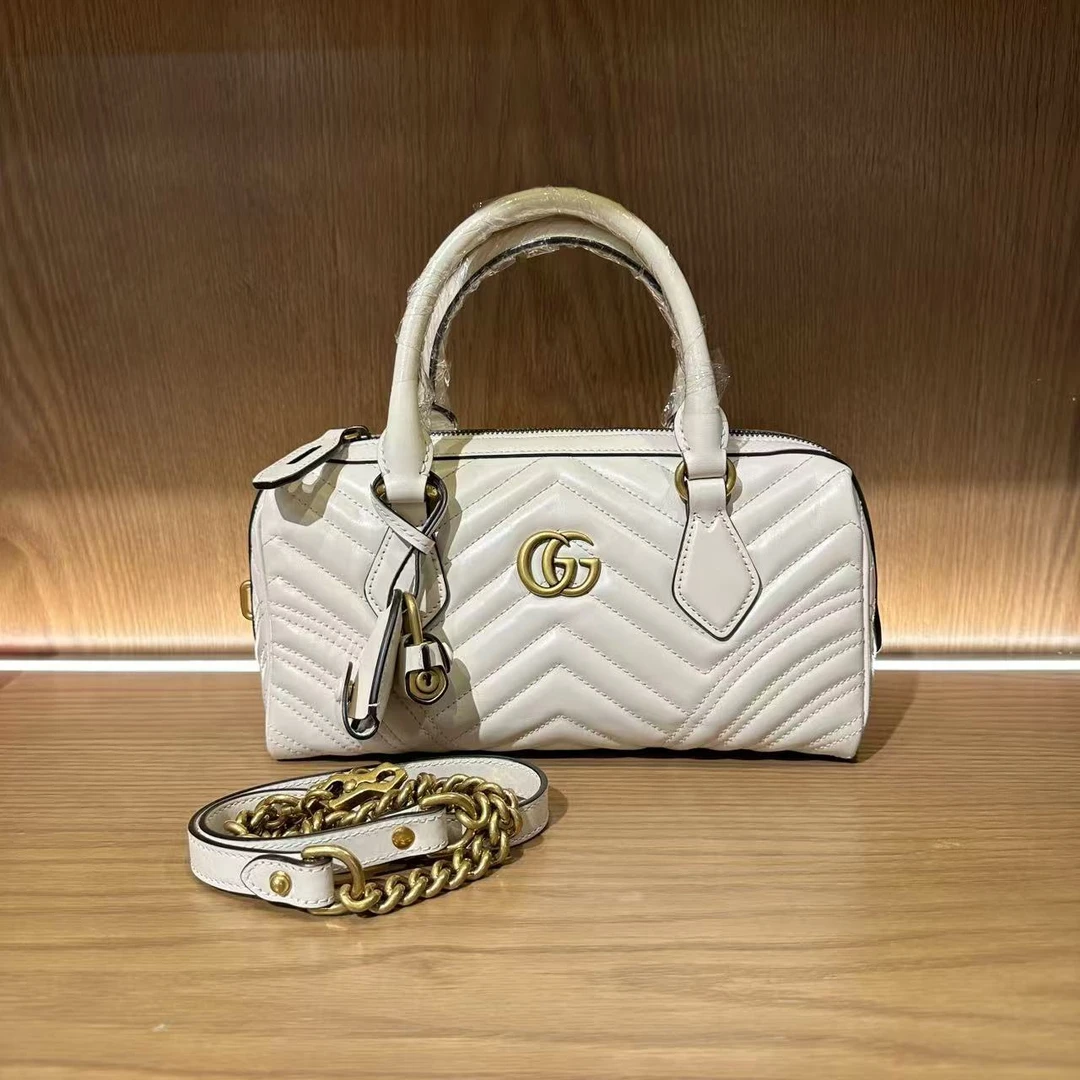 99新 GUCCI/古驰 飞小雨Fisoy/ 保龄球手提斜挎包