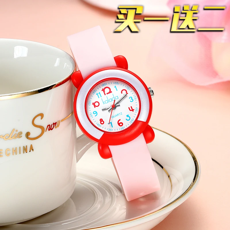 儿童手表女孩小学生男孩子电子防水指针式可爱小孩子公主女童韩版