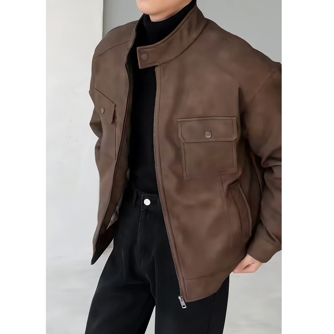 美拉德羽绒服男90白鸭绒宽松立领帅气轻薄青年百搭潮牌冬季外套