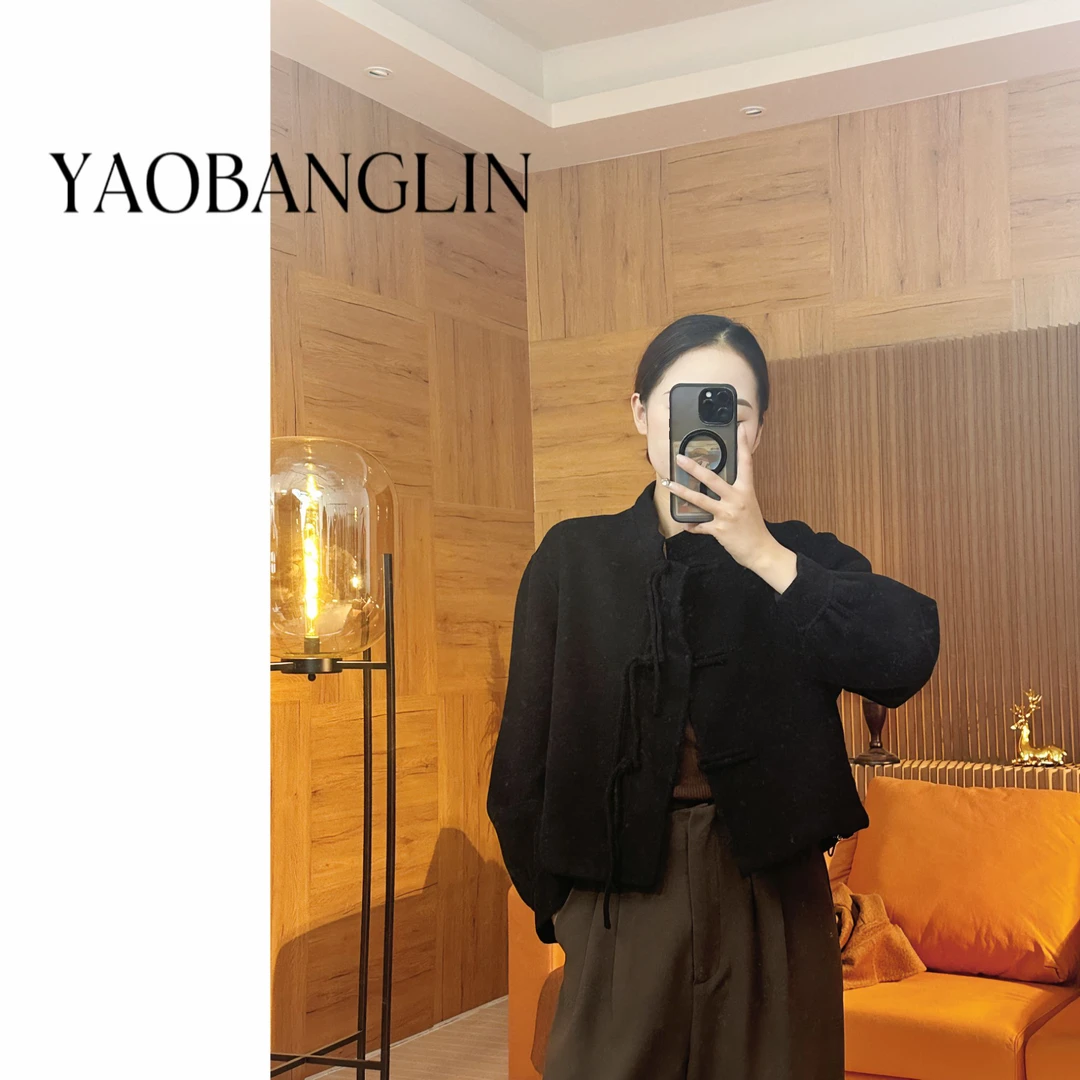 YBL-2024秋季新款新中式短款全羊毛外套