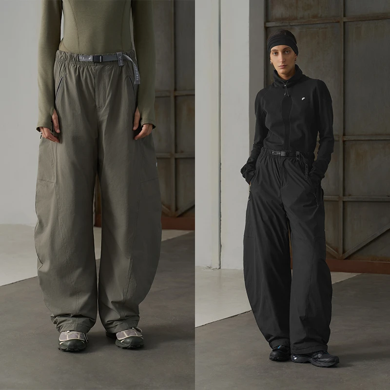 半圆 女装[运动]2025冬季休闲轻户外羽绒弯刀裤女D24401739