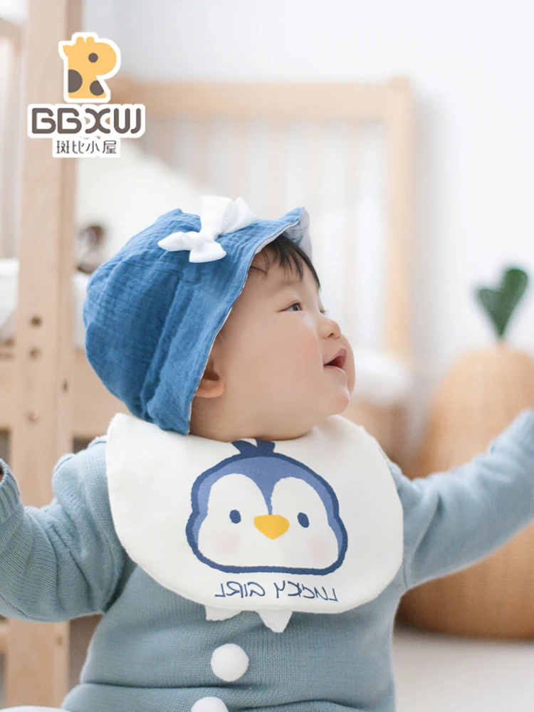 斑比小屋新生婴卡通围嘴纯棉口水巾防水围兜儿童宝宝口水兜防吐奶