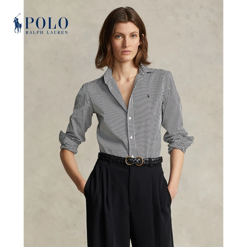 Ralph Lauren拉夫劳伦女装 经典款条纹棉质衬衫211891379