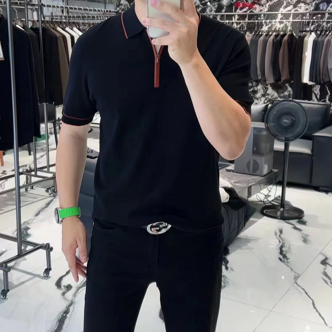 欧货针织半袖Polo衫