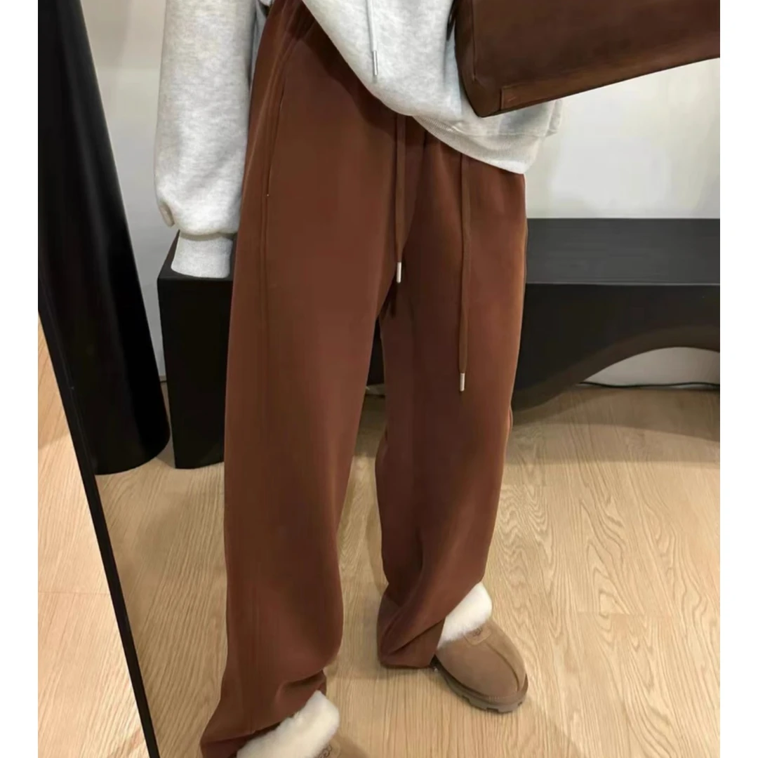 钱谷谷两穿束脚卫裤女冬装欧洲站潮时尚洋气高腰休闲百搭显瘦