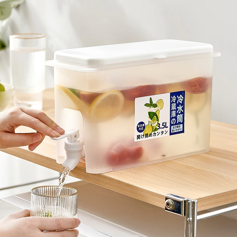 也雅冷水壶耐高温带水龙头水壶冰箱凉水壶大容量家用调饮壶冷水桶