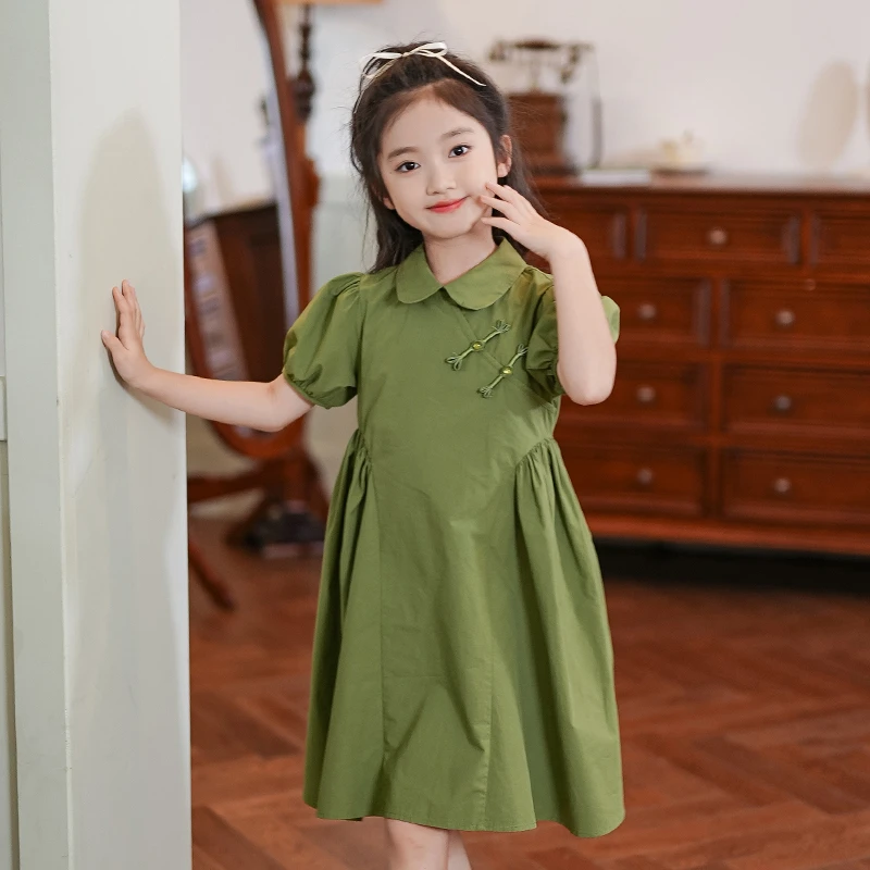 80084女童连衣裙2025新款洋气公主裙子童装女夏款周岁礼服女宝宝