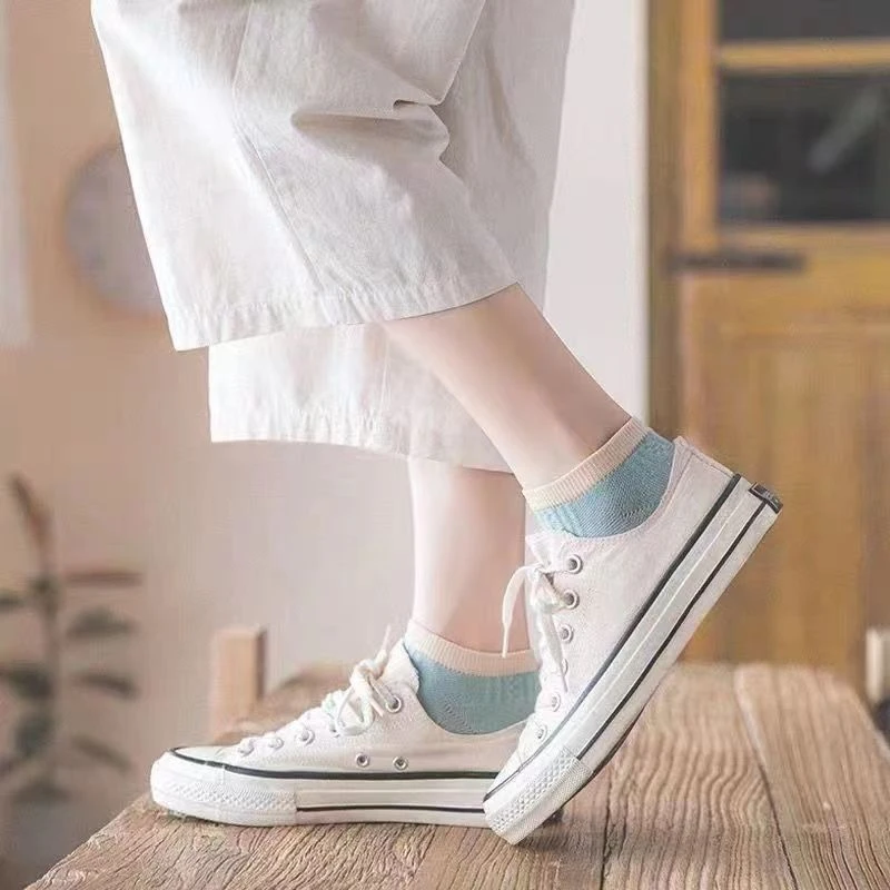 2023秋季浅口透气新款马卡龙短袜2双装随机包邮到家