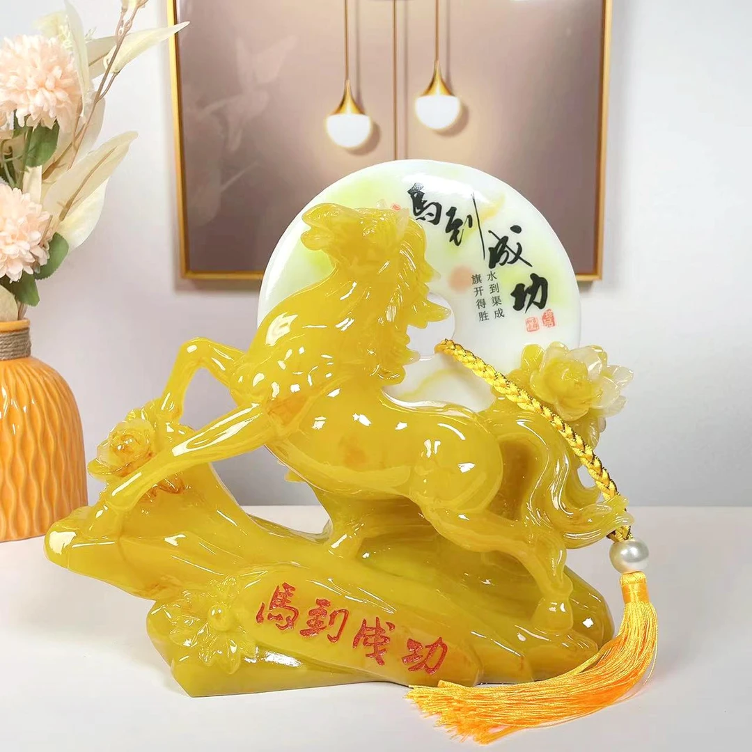 马到成功摆件生肖办公室摆件送礼送老板男生工艺品玄关酒柜大号
