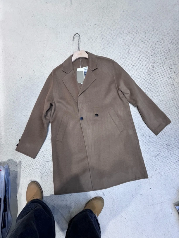 （捡漏）秋冬新款高品质全毛微阔版男士双面尼大衣