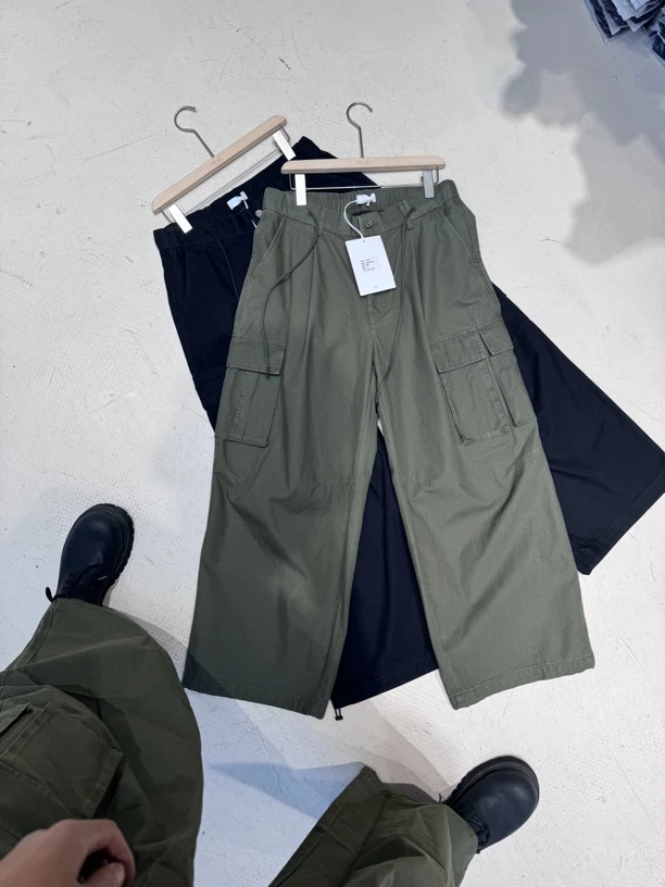 秋季新款男女同款宽松日系直筒工装裤多口袋设计休闲长裤