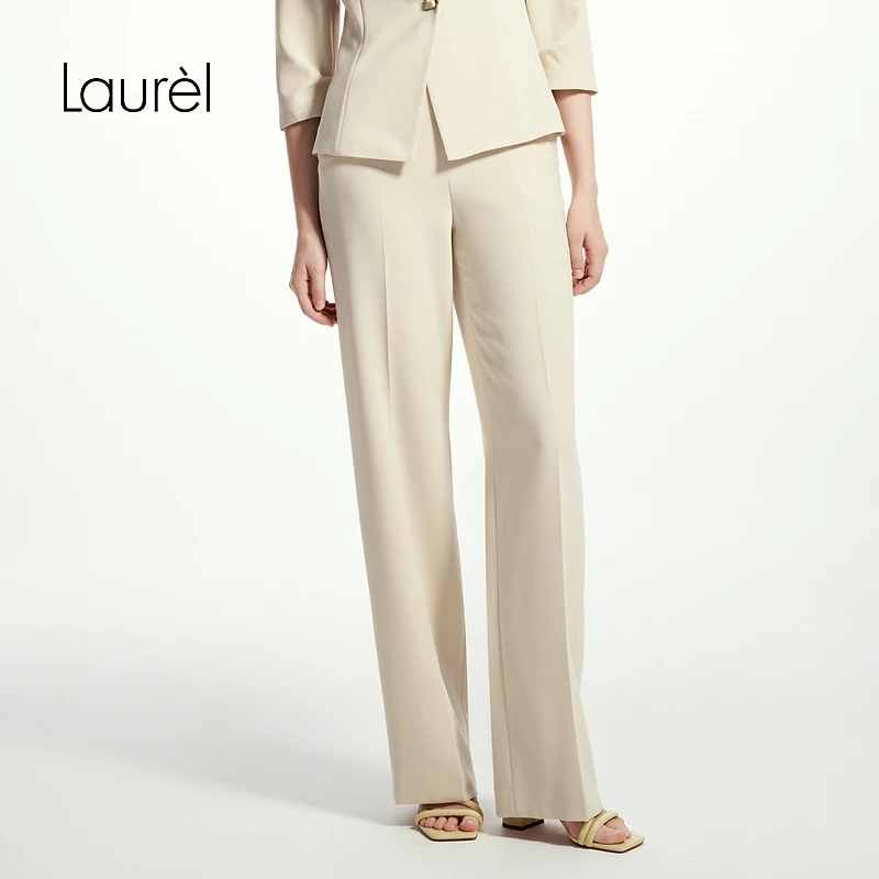Laurel劳芮25春新款通勤高腰直筒西装裤女LWD361K00300