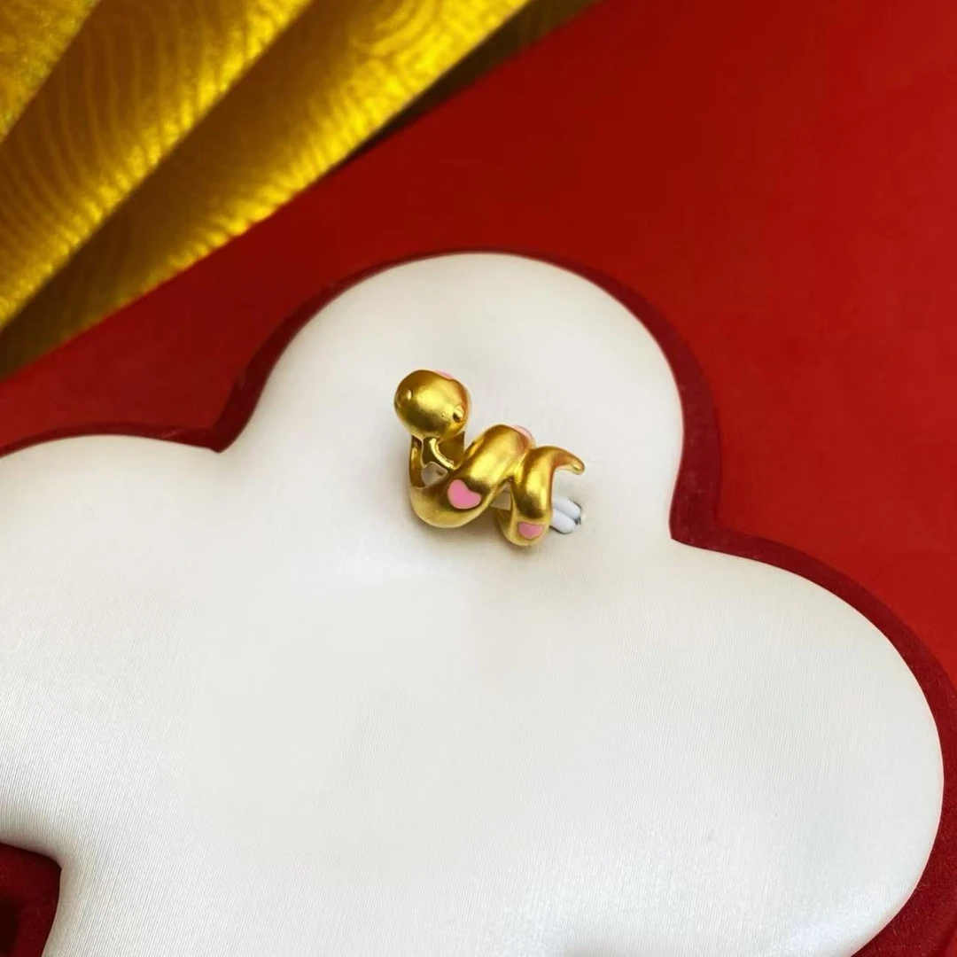 足金999粉色卷卷蛇diy质检中心发货