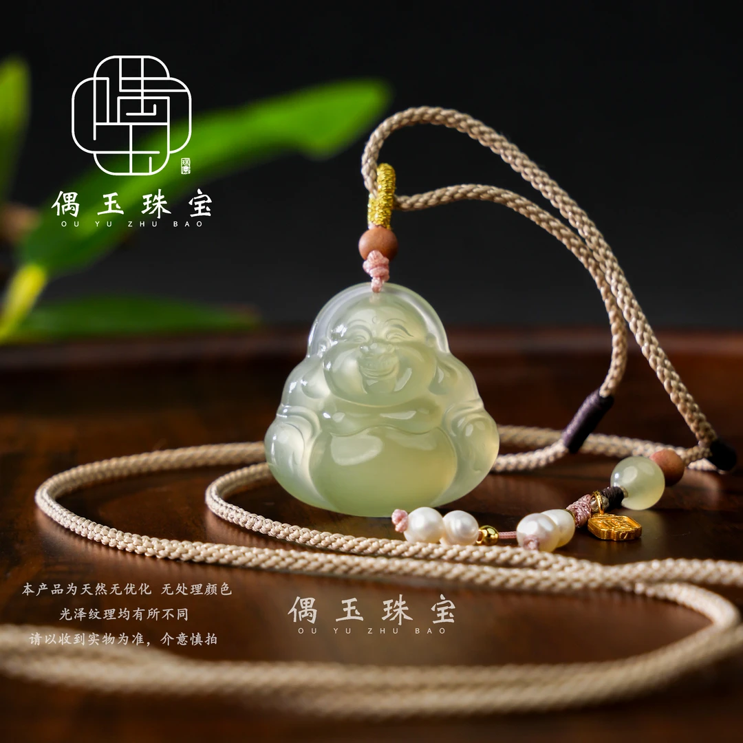 【悦姐专属】偶玉珠宝丨和田玉*佛公吊坠—天然珠宝多样性发一