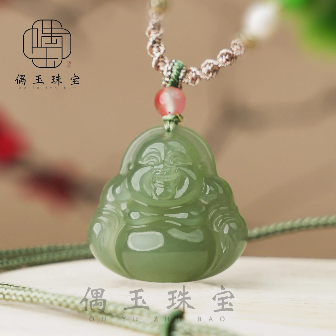 【佳佳专属】偶玉珠宝丨福瑶*和田玉*佛公吊坠—天然珠宝多样性发一
