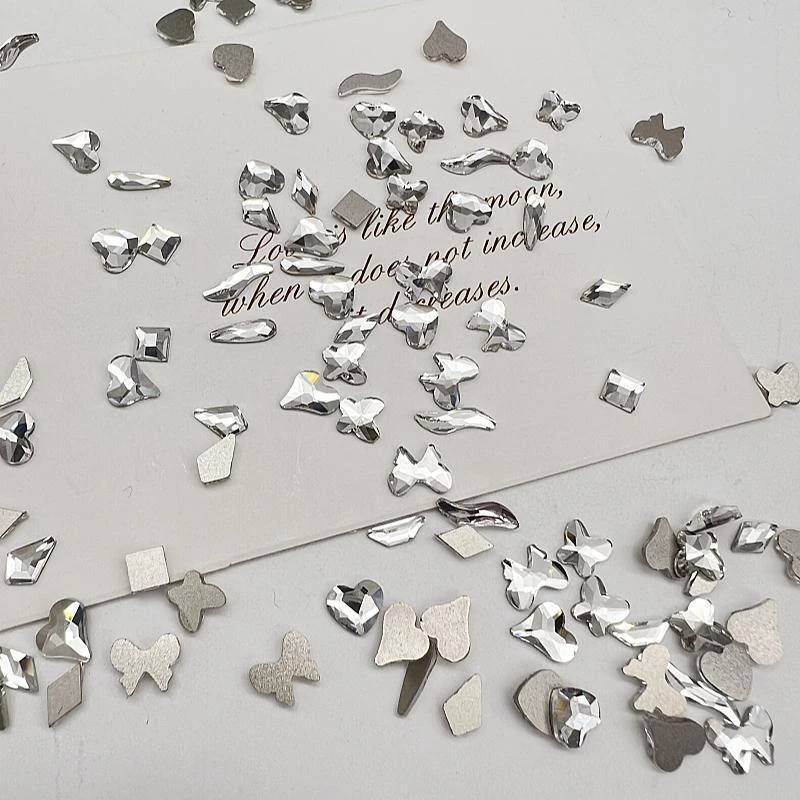 LY【中号平底异形钻混装】 平底钻镀底奢华DIY超闪指甲钻美甲钻