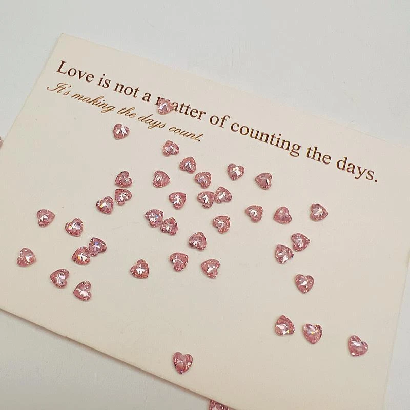 浅粉倒边锆石八角 冰糖 正心 倒边工艺镀底锆石钻奢华DIY美甲钻