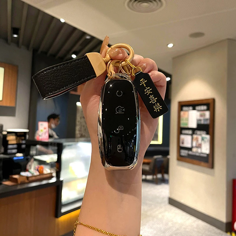 腾势N7钥匙套2023新款专用腾势D9dmi可爱N8全包EV汽车包壳扣男女