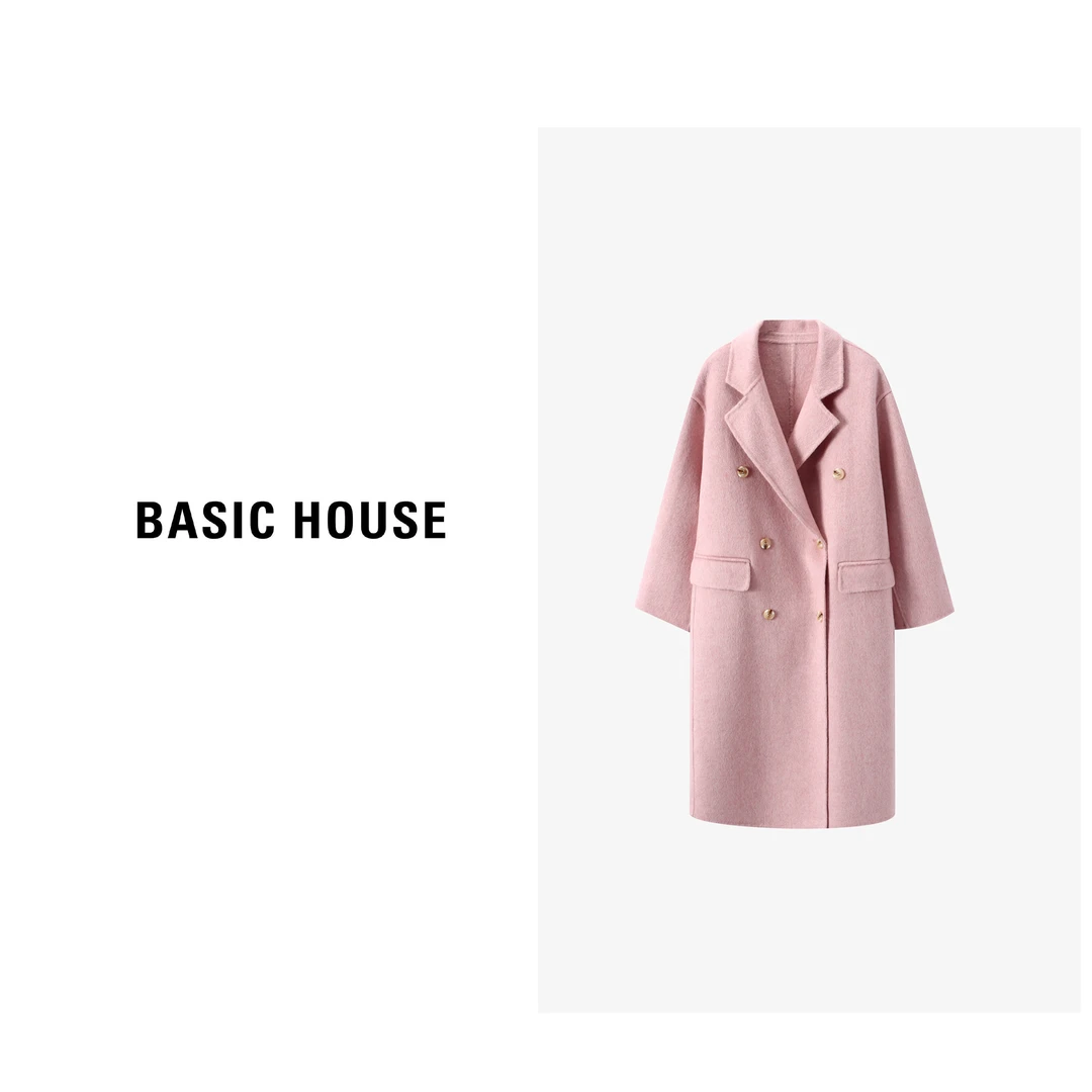 Basic House/百家好高级感气质百搭双面呢大衣（长款）-B0633H50282