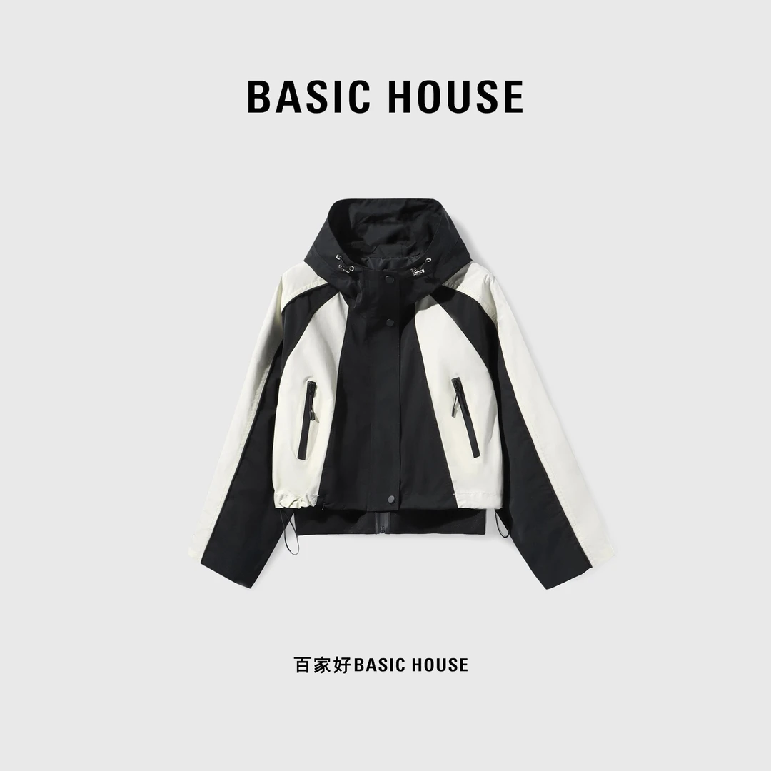 Basic House/百家好秋季潮流撞色时尚休闲防风外套女B0623B51112