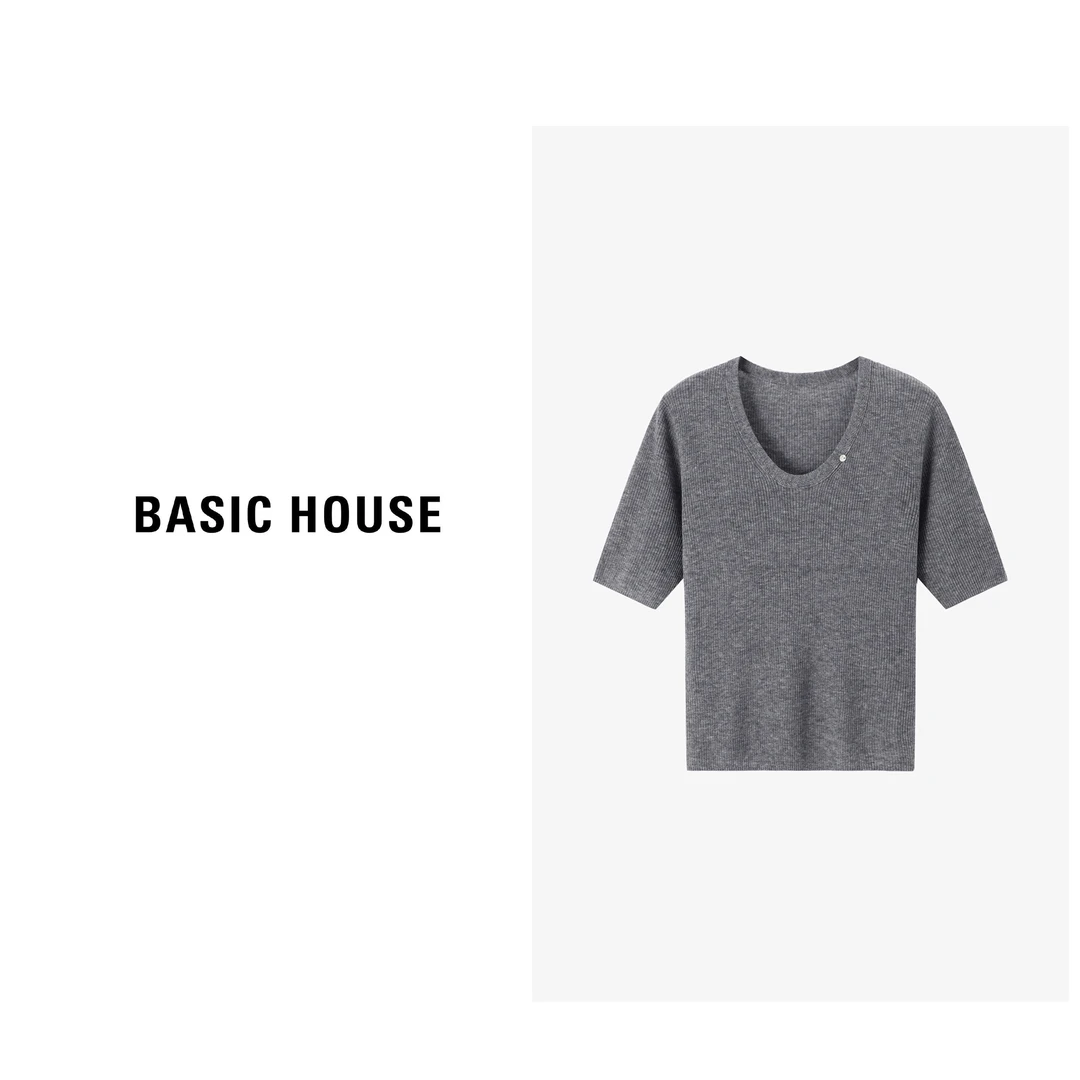 Basic House/百家好时尚休闲百搭休闲毛衣针织衫B0624S5R172
