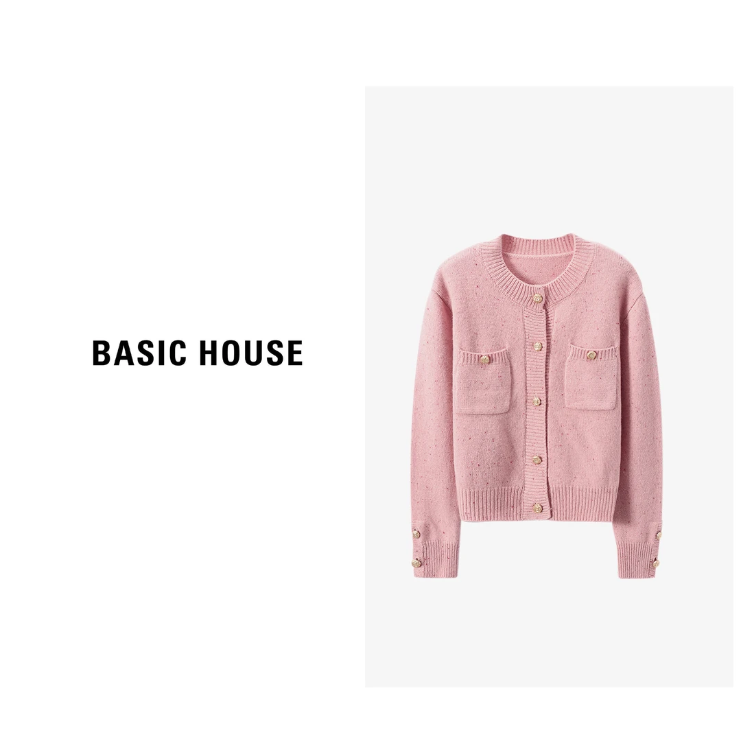 Basic House/百家好轻暖感时尚气质百搭重工羊毛衫B0623H5P892