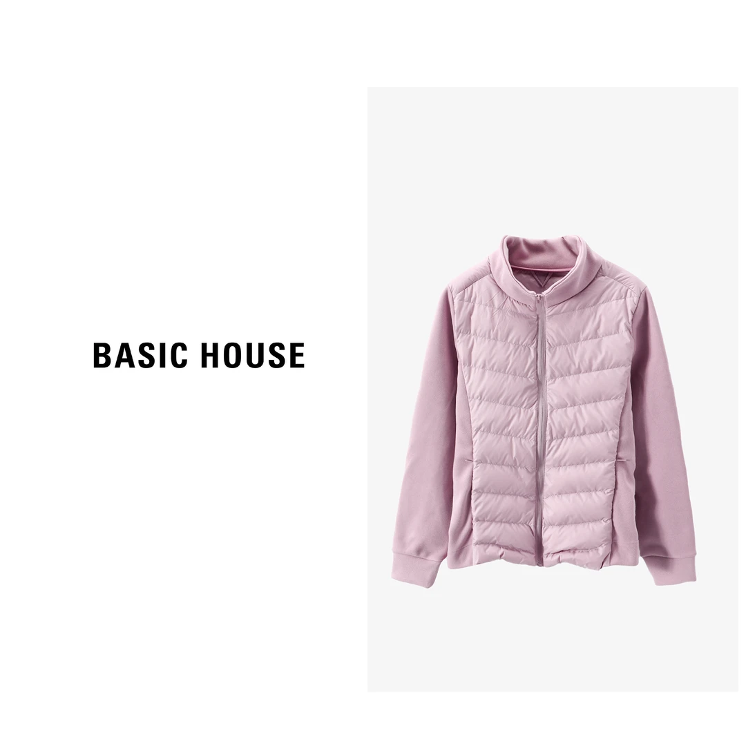 Basic House/百家好轻羽绒女士立领休闲时尚羽绒服B0623H5E512