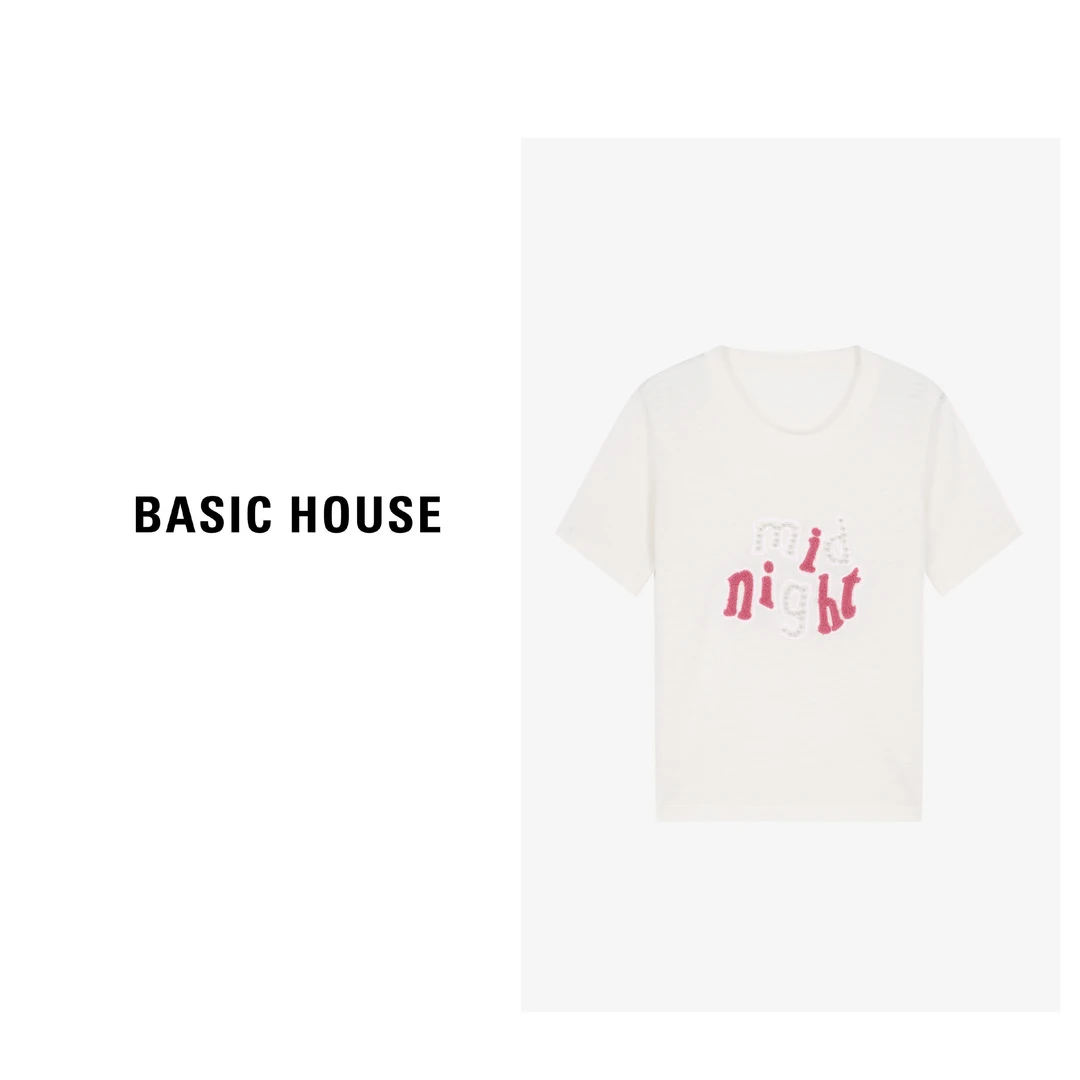 Basic House/百家好时尚休闲百搭夏季春夏宽松针织衫-B0624A56042