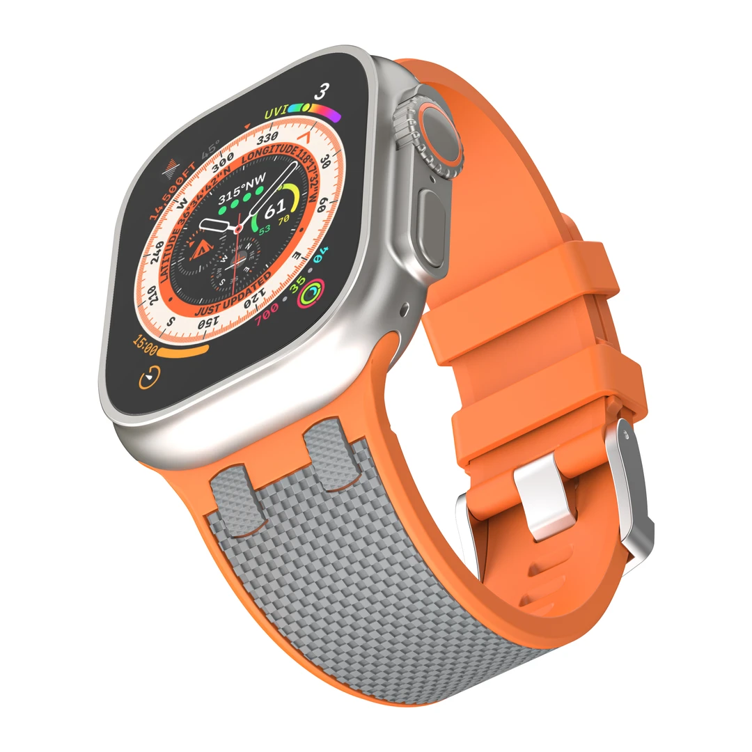 AP双色硅胶ultra2代手表表带适用于苹果手表789applewatch表带