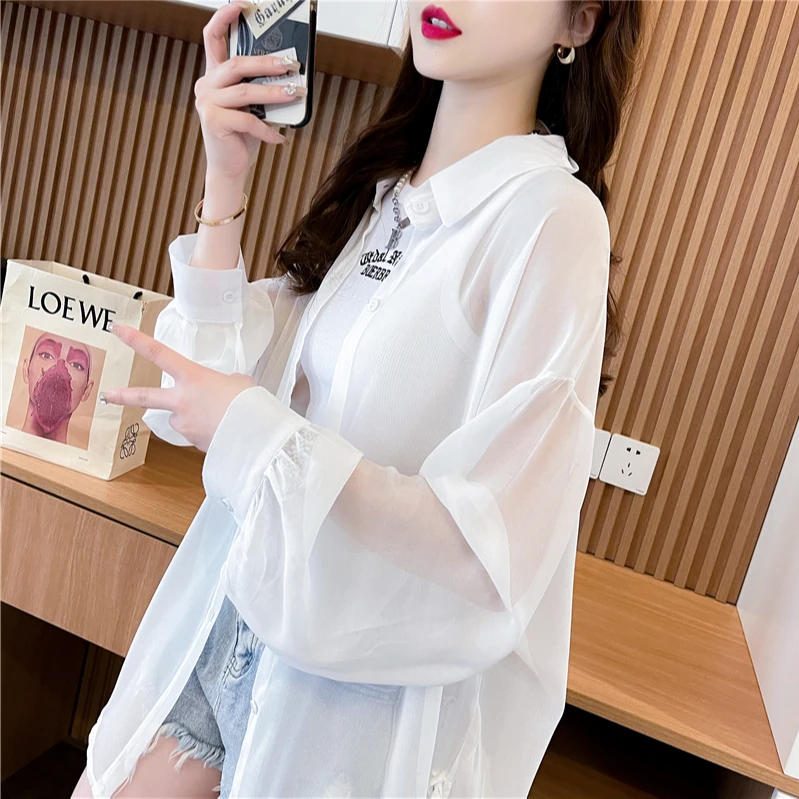 夏季轻薄透气防晒衬衫外套女2025年新款夏季宽松设计感休闲上衣