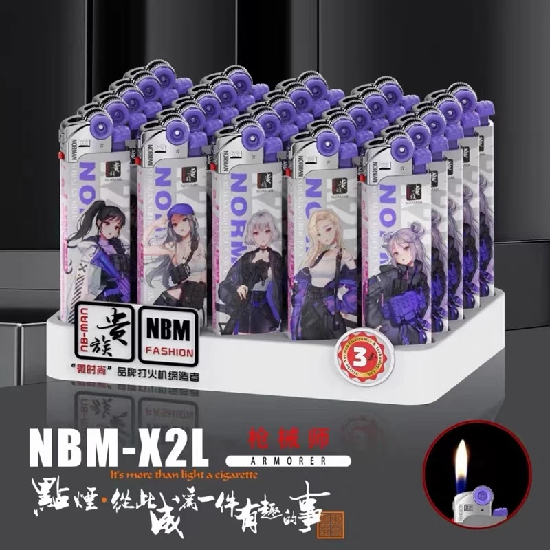 时尚明火砂轮打火机防爆加厚耐磨防爆颜值潮流可充气品质火焰精致