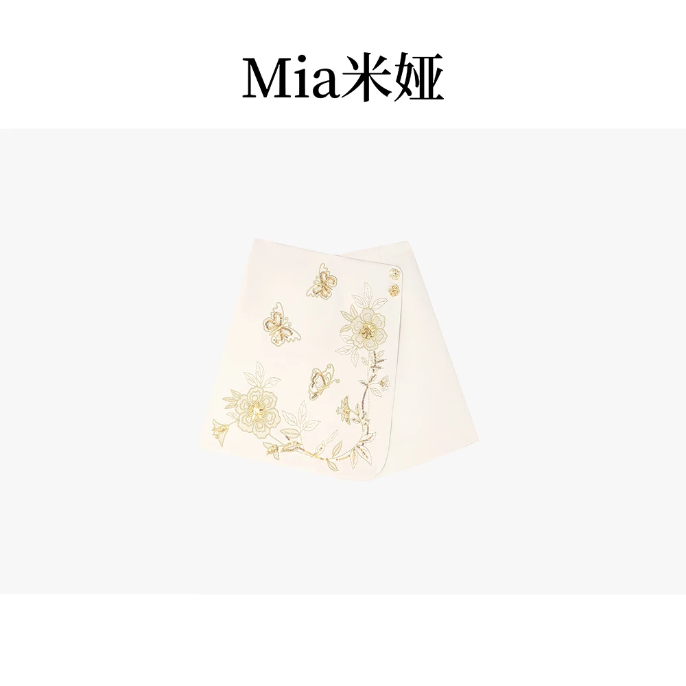 米娅 短裤女款春季2025新款时尚高腰显瘦直筒休闲a字裙裤 DY4200