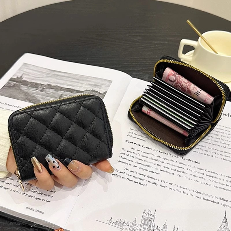 卡包女款2024新款菱格精致高档驾驶证件包多卡位大容量银行卡套夹