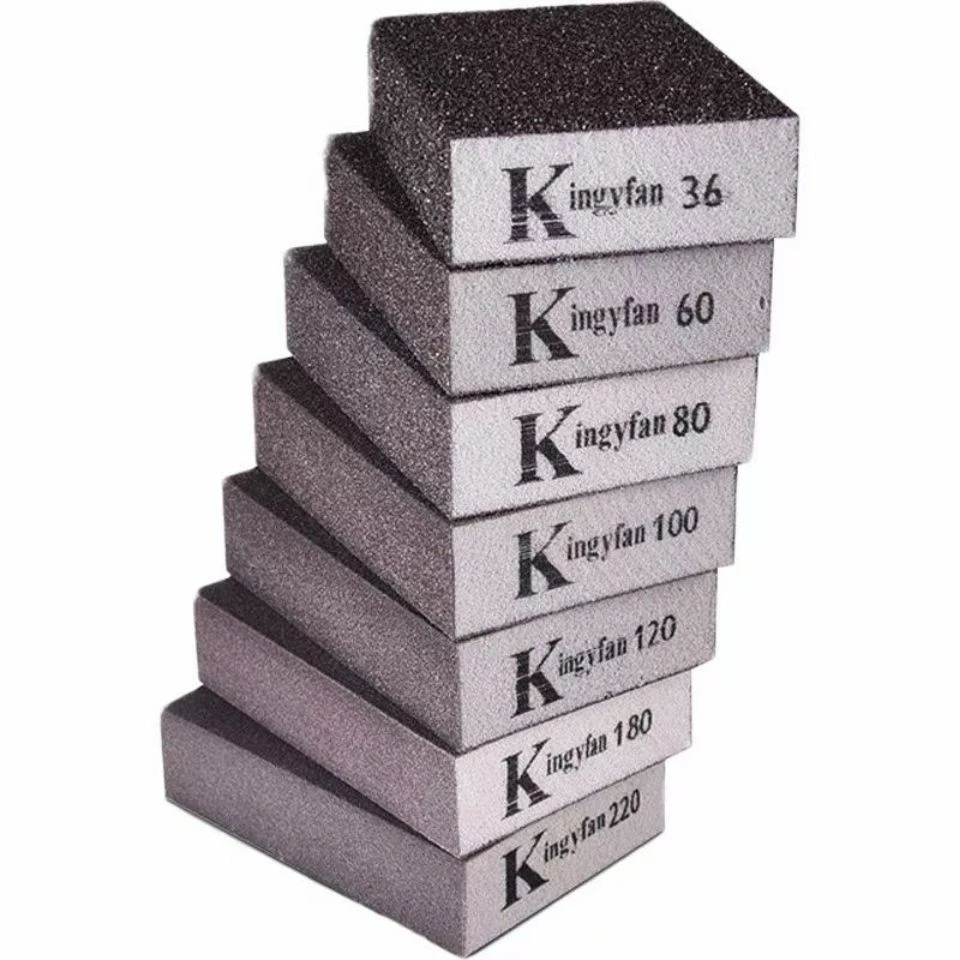 250个海绵砂块磨砂木工家具打磨油漆除锈刷锅美缝海绵砂块砂纸