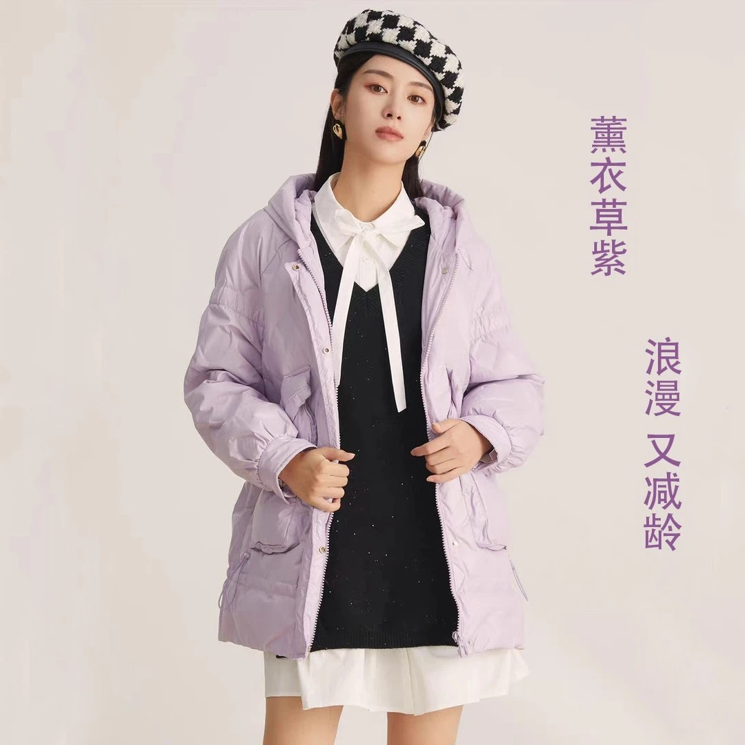 门店1969！专业高篷90绒防风保暖！浪漫又减龄 羽绒服6994女 58-4