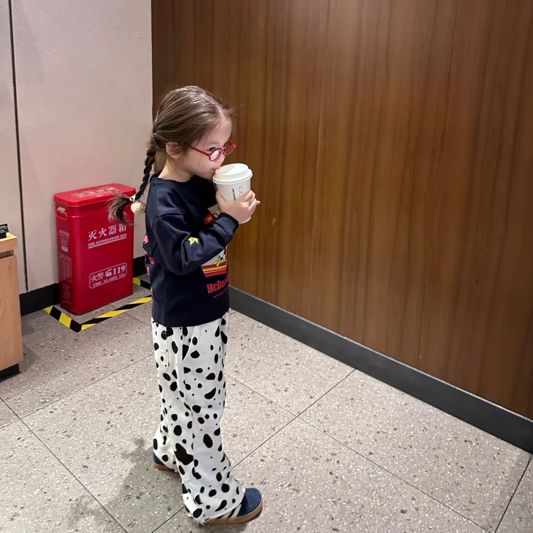 萌娃穿搭壹妈韩版童装女童套装春季洋气Kitty猫卫衣休闲裤