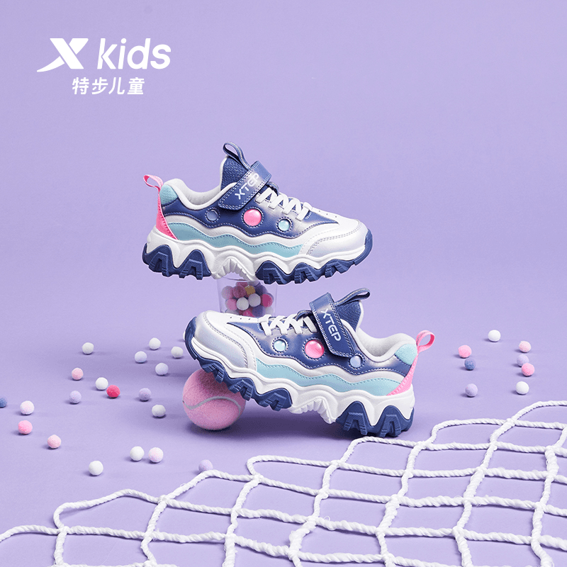 特步儿童2023爆款冬季加绒加厚老爹鞋中大童防滑棉鞋679414329318