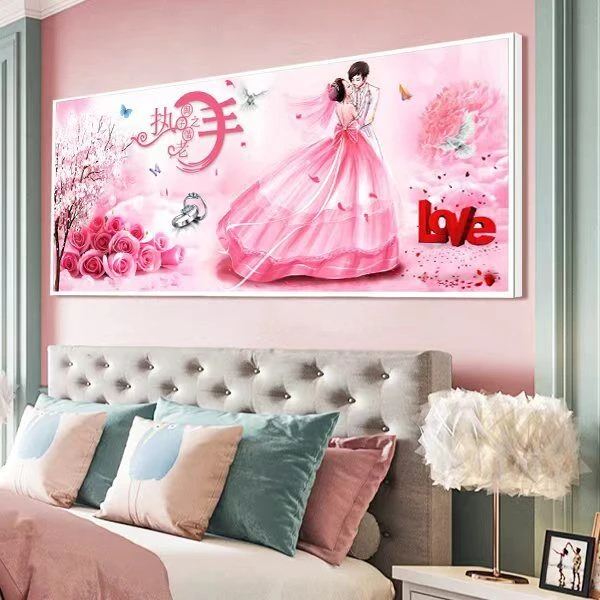 【DC/蒂彩】满钻【执子之手】钻石画手工Diy十字绣结婚婚礼装饰画