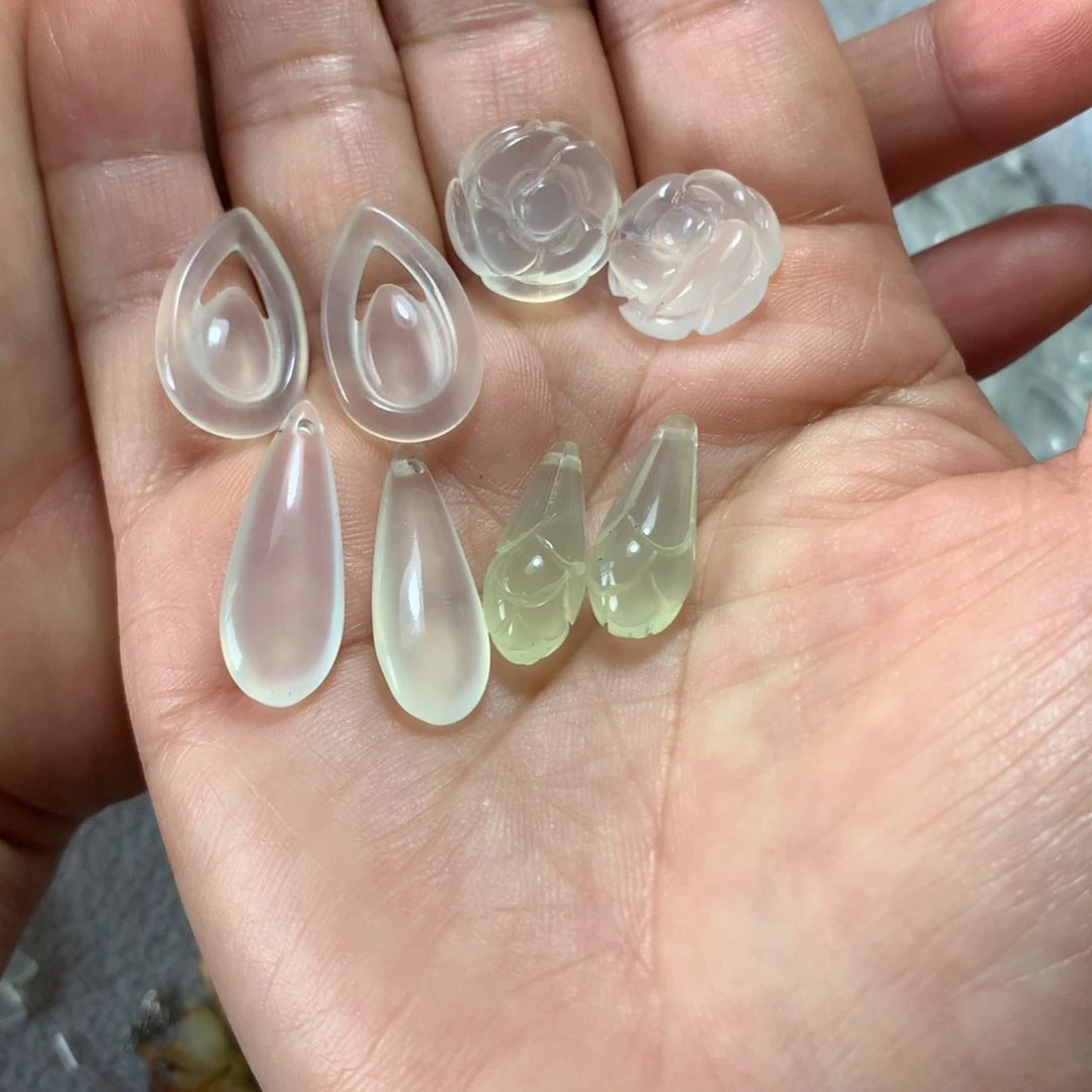 蛇纹石玉耳环银S925镶嵌舟***舟