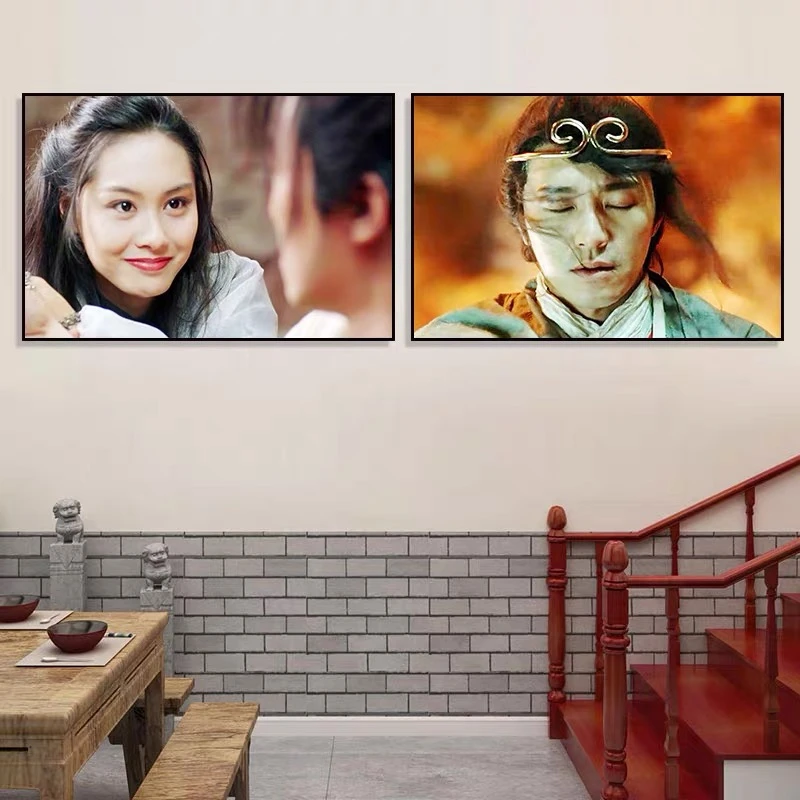 《大话西游3款可选》客厅卧室装饰画背景挂画横版-铝合金边框装裱