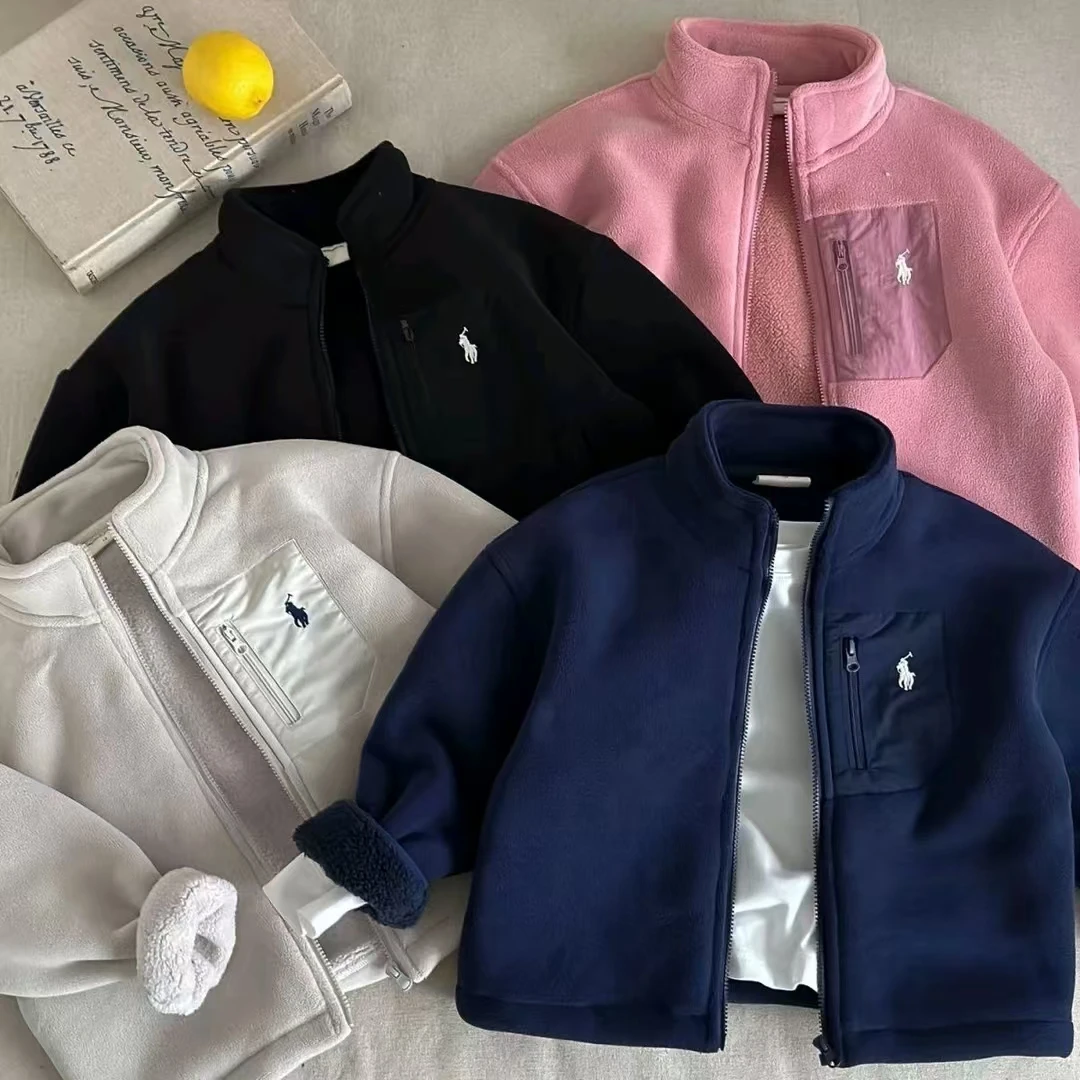 【宝藏衣橱上新】儿童毛毛衣双面绒男女宝冬季纯色夹克外套