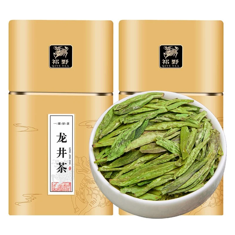 祁野龙井茶茶叶春茶绿茶优选绿茶精美罐装