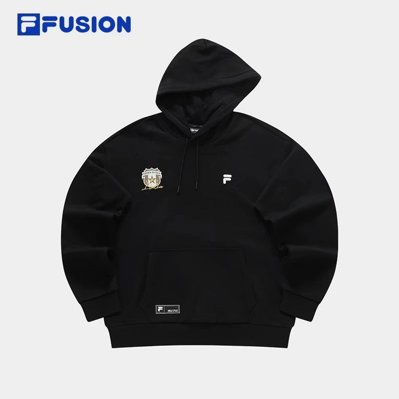 FILA FUSION男子针织连帽上衣23冬季新款休闲纯棉卫衣T11M345206F
